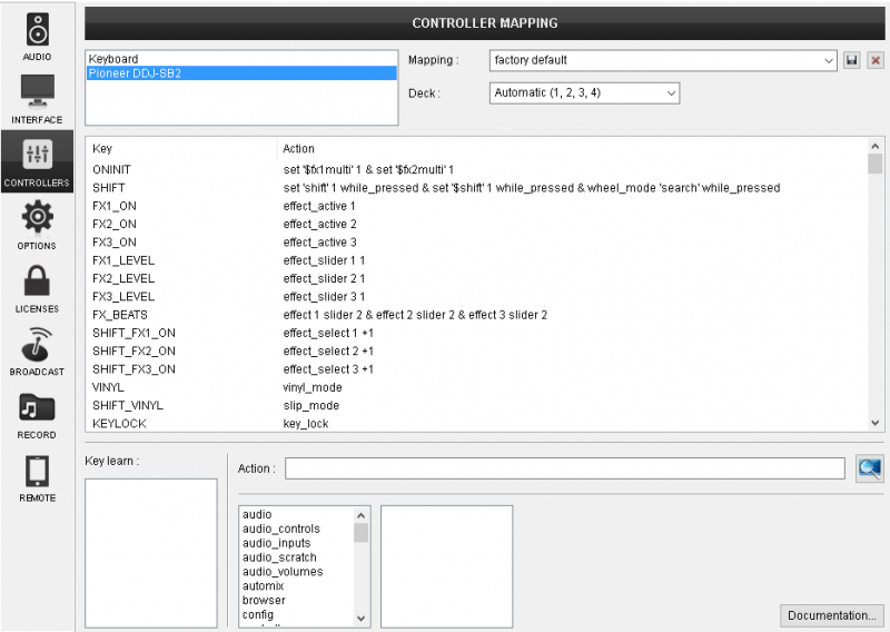 pioneer ddj sb mapping
