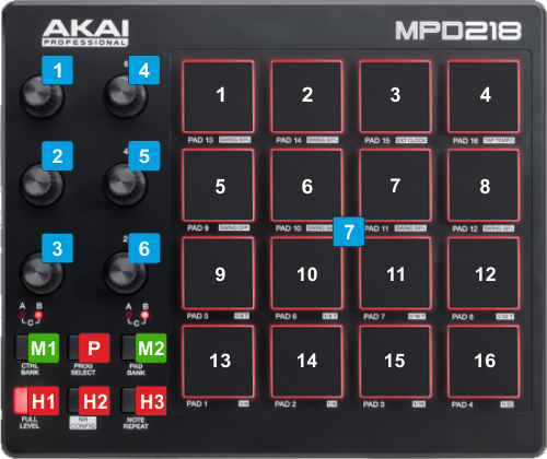 VirtualDJ Hardware Manual - Akai - MPD218