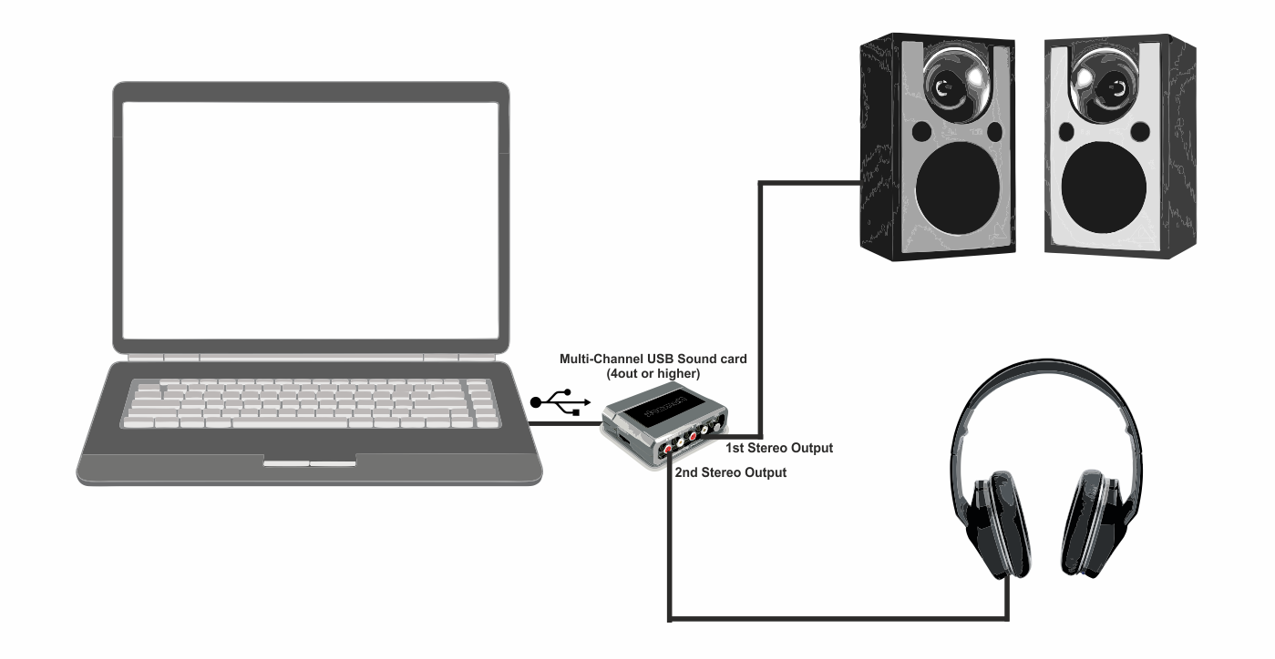 how to use monitor speakers and external speakers