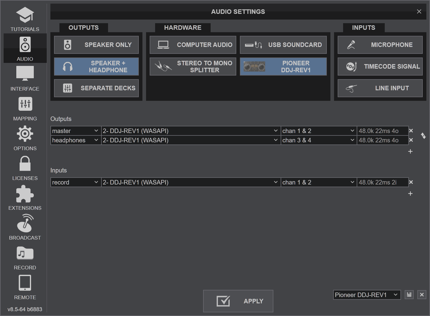 VirtualDJ - How can I connect my DDJ Rev1 to VDJ?