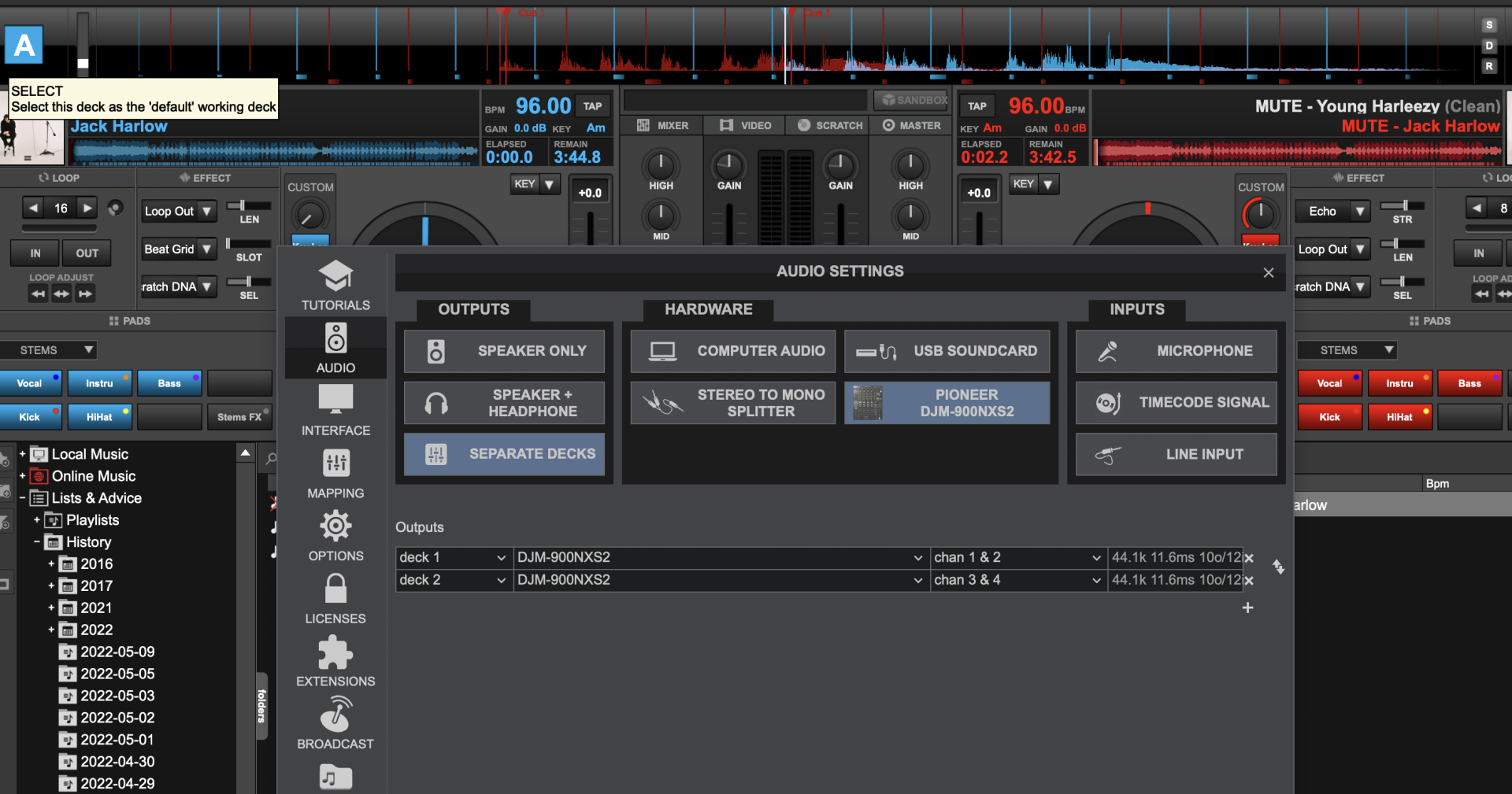 VirtualDJ - Deck A, image size:1920x1009